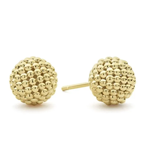 18k Gold Caviar Ball Studs thumb image 1