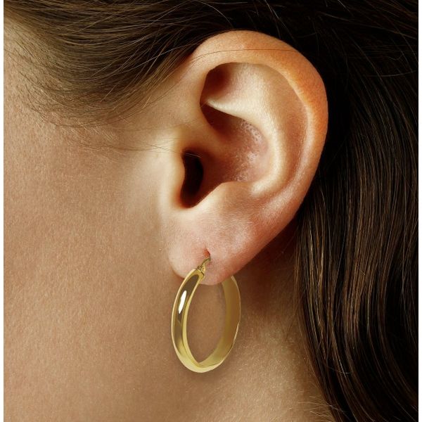 Gold Hoop Earrings Image 2 Baxter's Fine Jewelry Warwick, RI