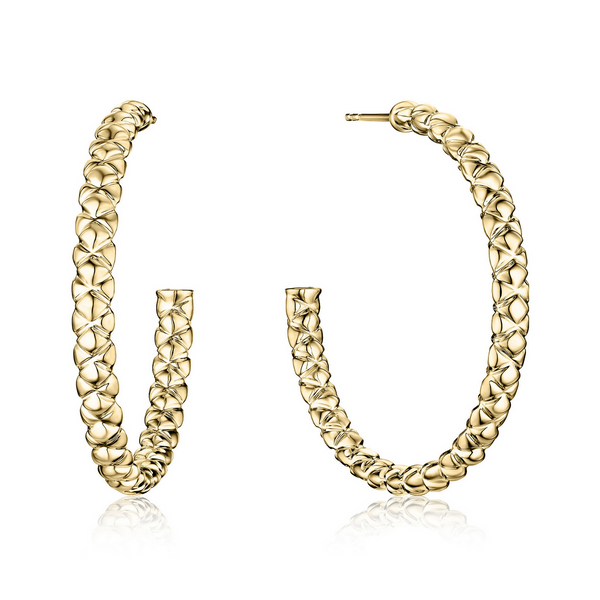Large Quilted Hoop Earrings Baxter's Fine Jewelry Warwick, RI
