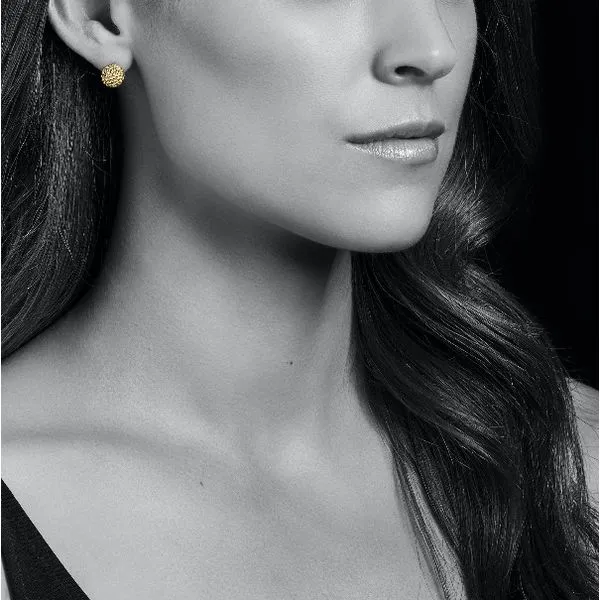 18k Gold Caviar Ball Studs Image 3 Baxter's Fine Jewelry Warwick, RI