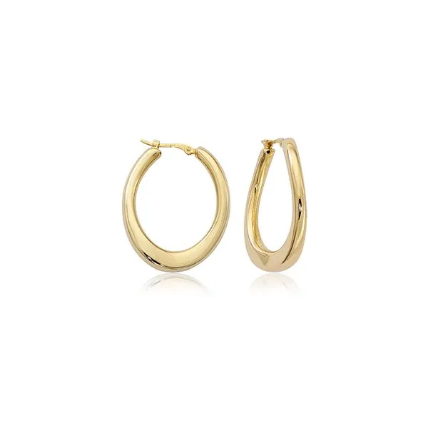 Gold U Shaped Hoops Baxter's Fine Jewelry Warwick, RI