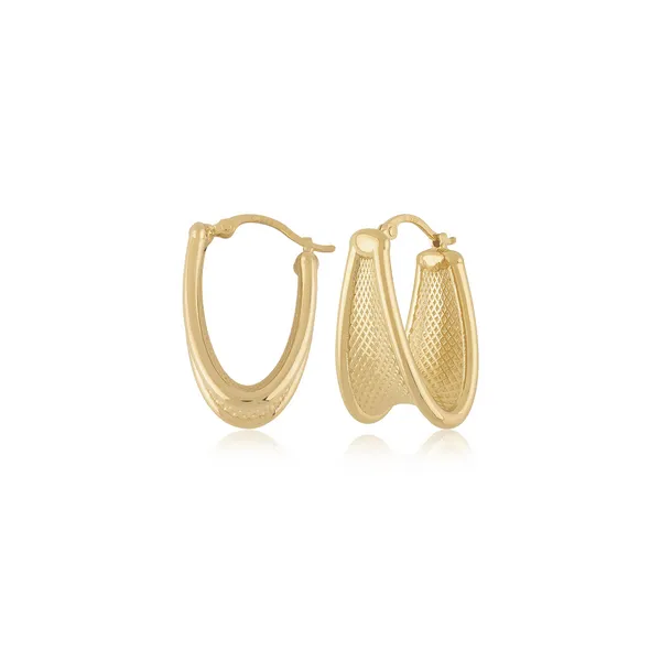 Gold Tapered Faceted Hoops Baxter's Fine Jewelry Warwick, RI