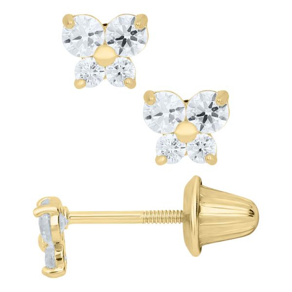 Childrens CZ Butterfly Stud Earrings Baxter's Fine Jewelry Warwick, RI