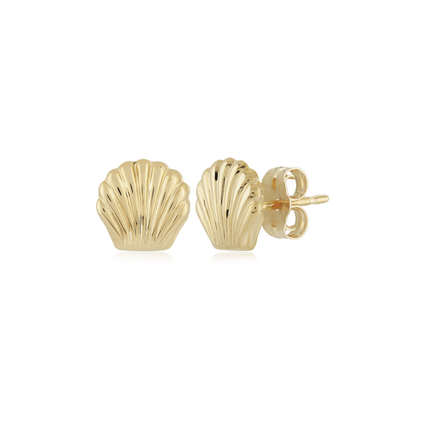Gold Shell Stud Earrings Baxter's Fine Jewelry Warwick, RI