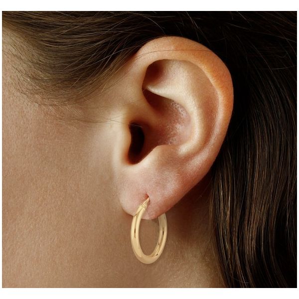 14k Gold Hoops Image 2 Baxter's Fine Jewelry Warwick, RI