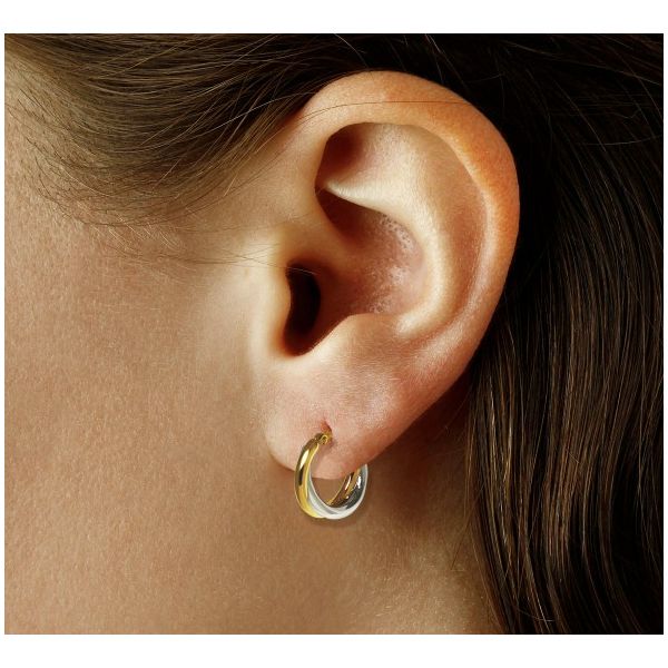 Double Twist Hoops Image 2 Baxter's Fine Jewelry Warwick, RI