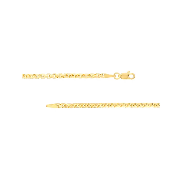 14k Solid Round Box Chain