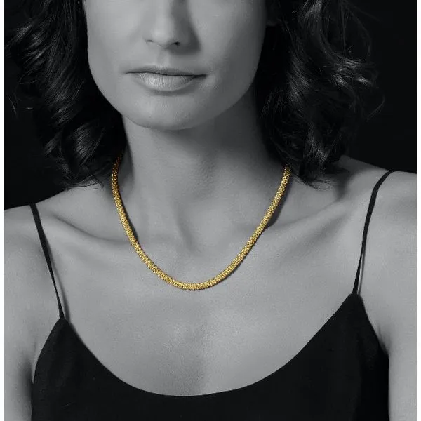 Classic Gold Caviar Necklace 16\