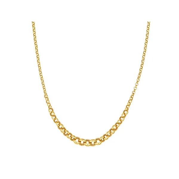 Hollow Graduated Medium Rolo Necklace Baxter's Fine Jewelry Warwick, RI