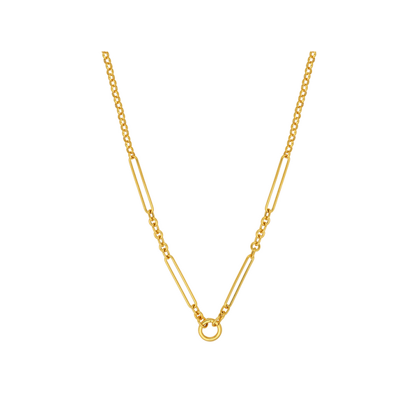 Oval & Rolo Push Lock Necklace Baxter's Fine Jewelry Warwick, RI