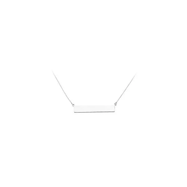 Gold Bar Name Plate Necklace Baxter's Fine Jewelry Warwick, RI