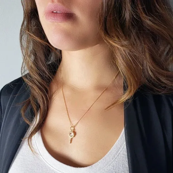 Mini “Happiness” Sun Key Necklace thumb image 2