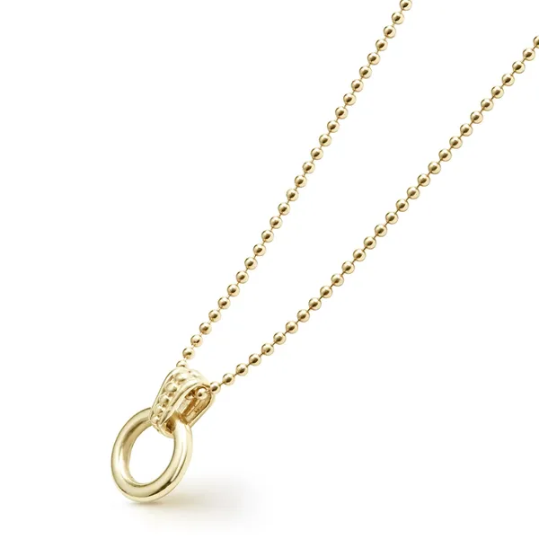 18k Gold Circle Pendant Necklace Image 2 Baxter's Fine Jewelry Warwick, RI