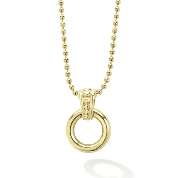 18k Gold Circle Pendant Necklace Baxter's Fine Jewelry Warwick, RI