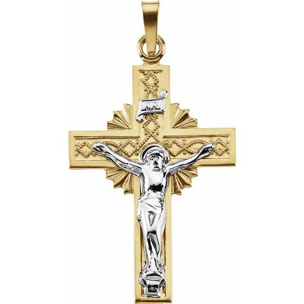 14k Two Tone Crucifix Baxter's Fine Jewelry Warwick, RI