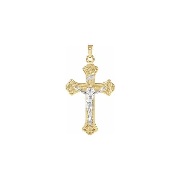 14k Two Tone Crucifix Baxter's Fine Jewelry Warwick, RI
