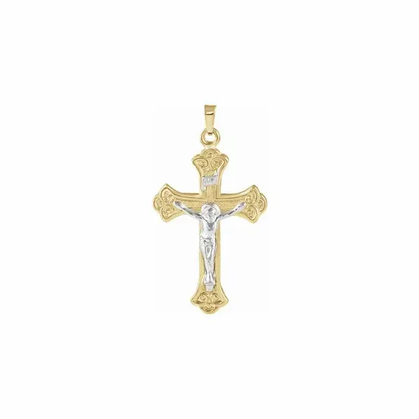 14k Two Tone Crucifix Baxter's Fine Jewelry Warwick, RI