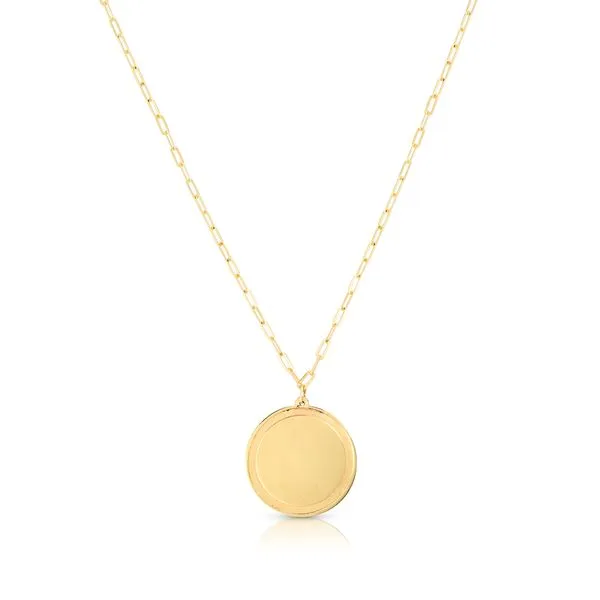 Gold Circle Charm Necklace Baxter's Fine Jewelry Warwick, RI