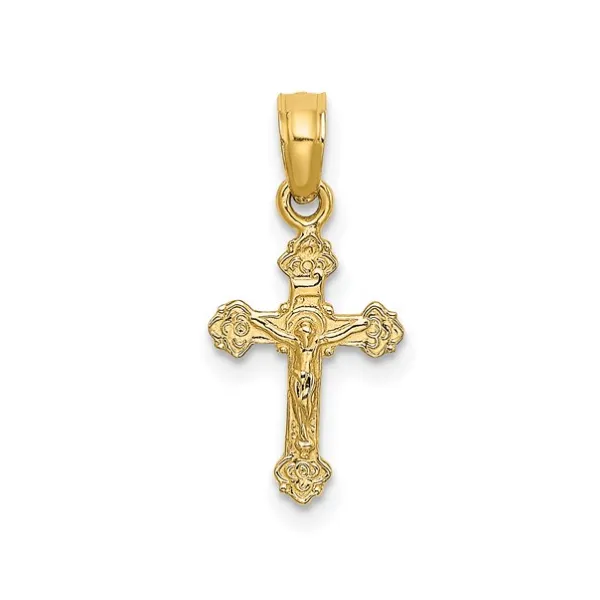 Yellow Gold Mini Crucifix Baxter's Fine Jewelry Warwick, RI