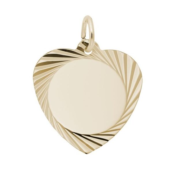 Medium Diamond Faceted Heart Charm Baxter's Fine Jewelry Warwick, RI