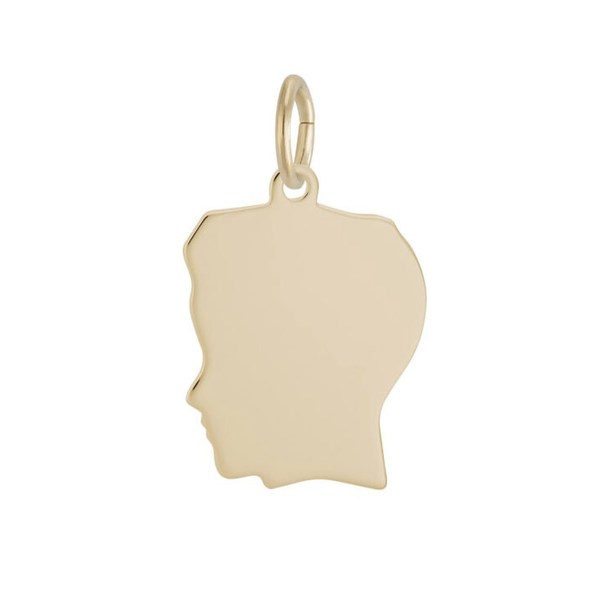 Flat Boy’s Head Medium Charm Baxter's Fine Jewelry Warwick, RI