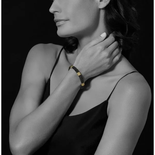 Gold and Black Station Bracelet Image 3 Baxter's Fine Jewelry Warwick, RI