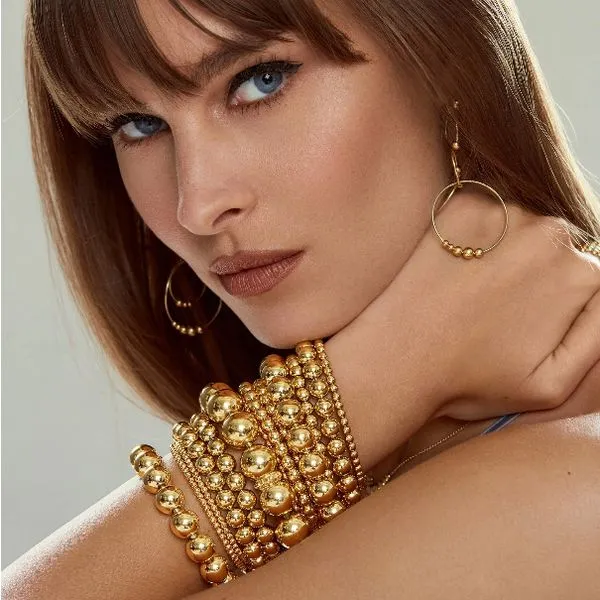3mm Gold Stretch Bracelet thumb image 3
