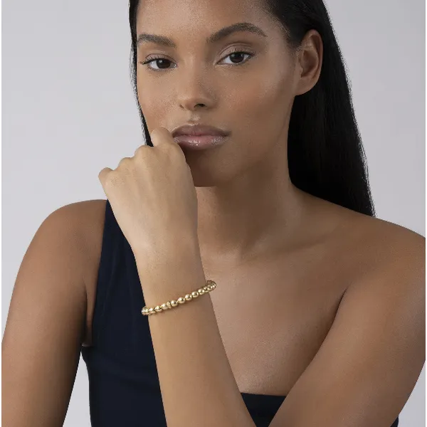 6mm Gold Bead Bracelet Image 3 Baxter's Fine Jewelry Warwick, RI