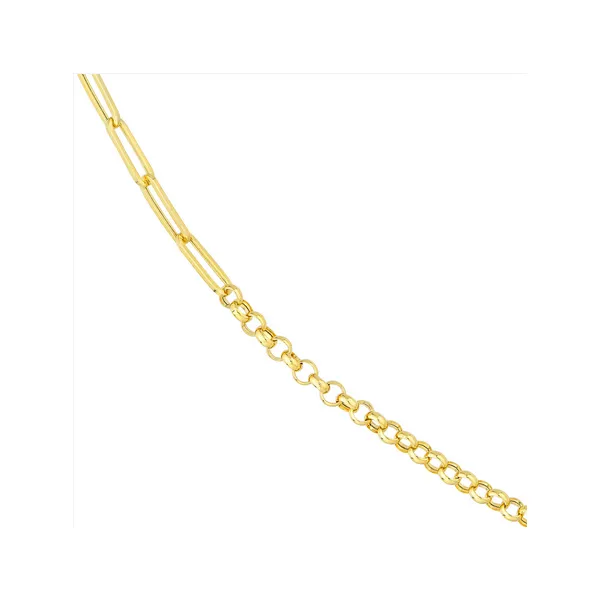 50/50 Paper Clip + Rolo Chain with Lobster Lock Baxter's Fine Jewelry Warwick, RI