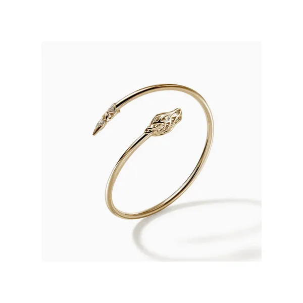 Naga Cuff, Gold, Diamonds, Slim