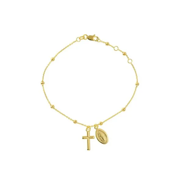 Gold Virgin Mary Bracelet Baxter's Fine Jewelry Warwick, RI