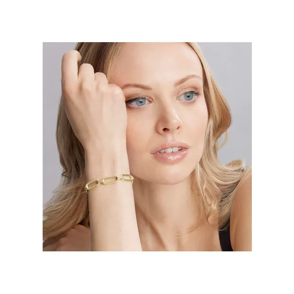 18K Gold Link Bracelet Image 2 Baxter's Fine Jewelry Warwick, RI