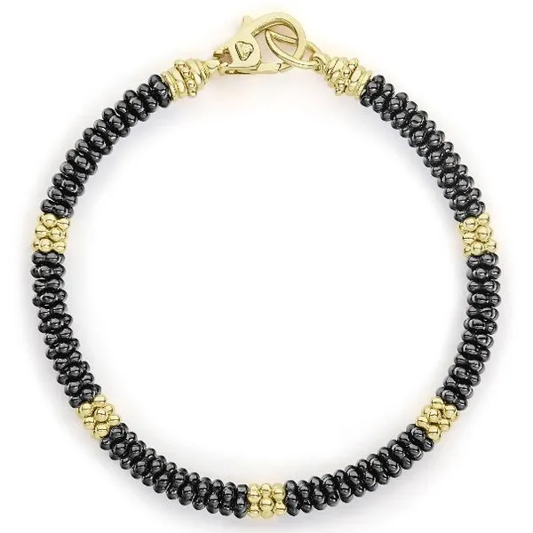 Think Black and Gold Station Bracelet thumb image 1