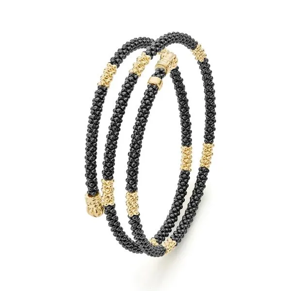 Black and Gold Wrap Bracelet Image 2 Baxter's Fine Jewelry Warwick, RI