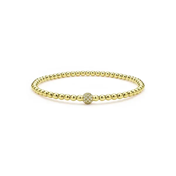 18K Gold and Diamond Bead Bracelet | 3mm Baxter's Fine Jewelry Warwick, RI