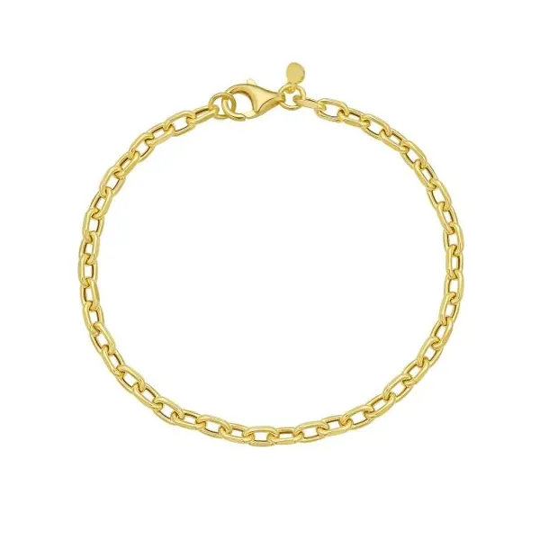14K 3.3mm Charm Link Bracelet Baxter's Fine Jewelry Warwick, RI