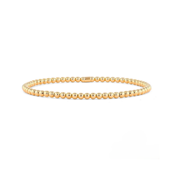 Couture Gold Bead Stretch Bracelet Baxter's Fine Jewelry Warwick, RI