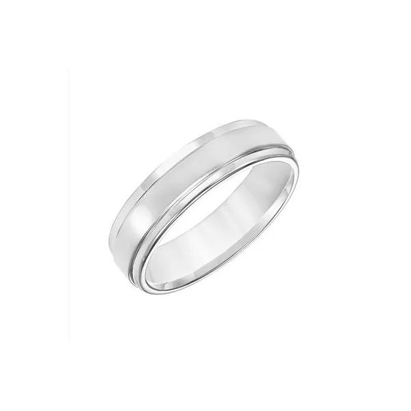 Flat Round Edge Carved Wedding Band Baxter's Fine Jewelry Warwick, RI
