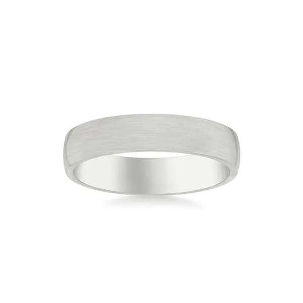 5MM Low Dome Wedding Band W/Brush Finish