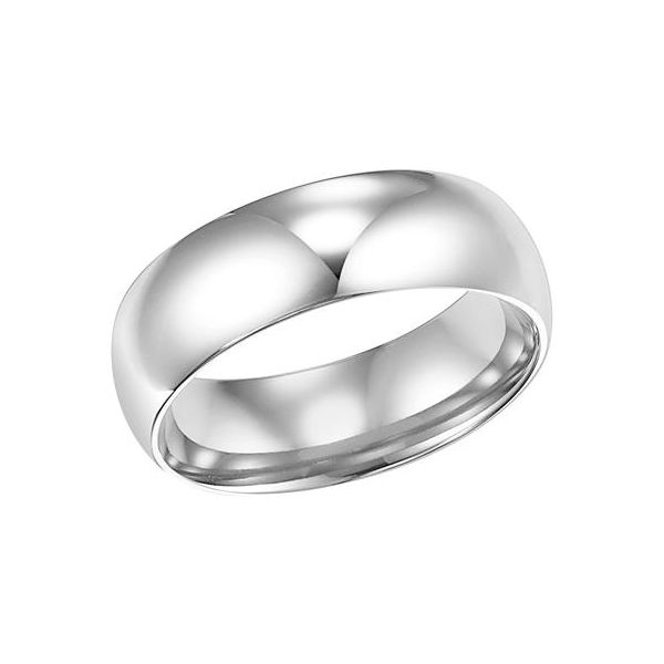 Platinum 7mm Confort Fit Low Dome Men's Band Baxter's Fine Jewelry Warwick, RI