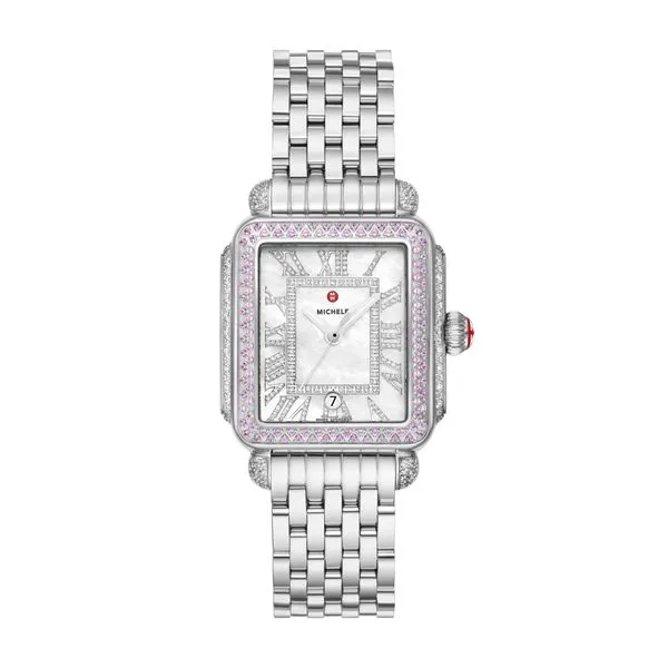 Limited Edition Deco Madison Pink Sapphire Stainless Steel Watch Baxter's Fine Jewelry Warwick, RI