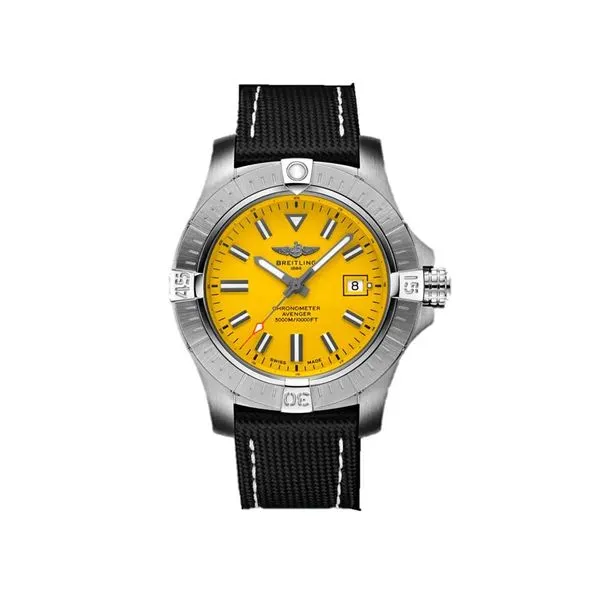 Avenger Automatic 45 Seawolf Stainless Steel - Yellow Baxter's Fine Jewelry Warwick, RI