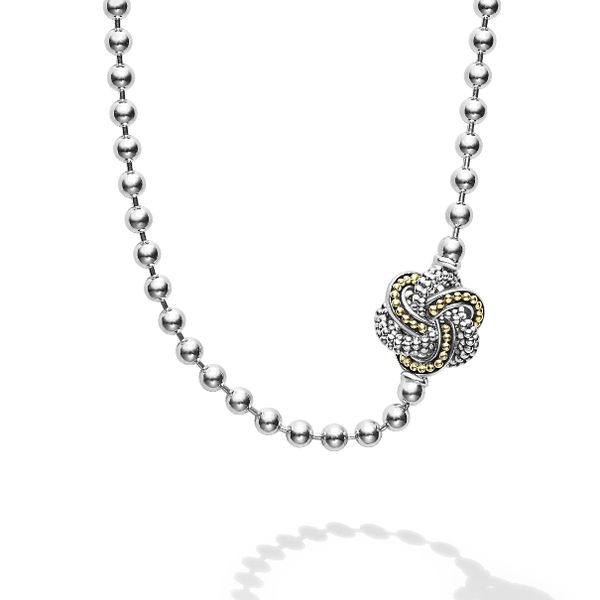 Two Tone Love Knot Necklace Baxter's Fine Jewelry Warwick, RI