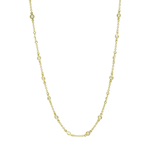 Mini Bezel Stone Necklace in All Yellow similar item image