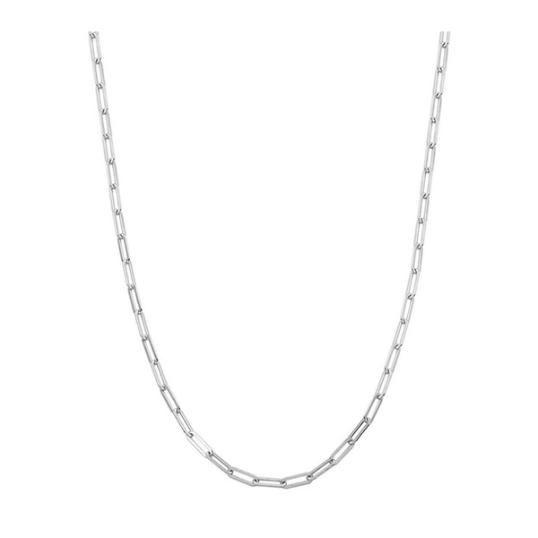 Sterling Silver Rhodium Plated Paperclip Chain Baxter's Fine Jewelry Warwick, RI