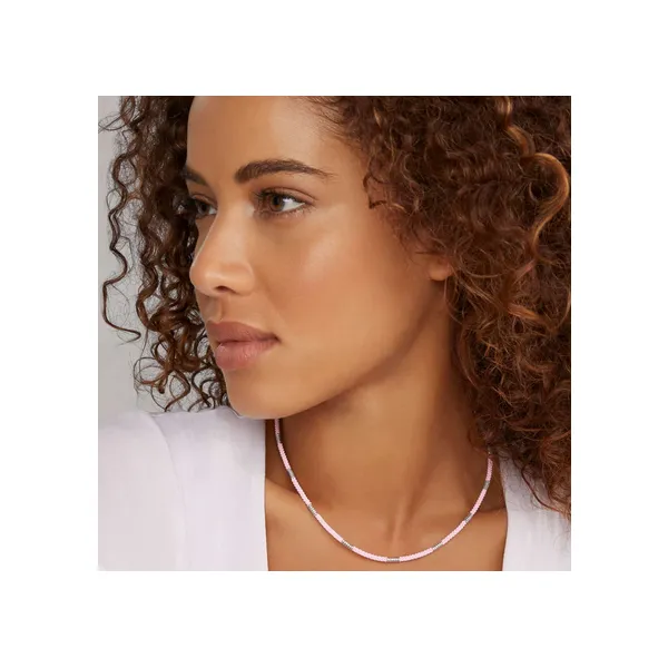 Silver Station Ceramic Beaded Necklace