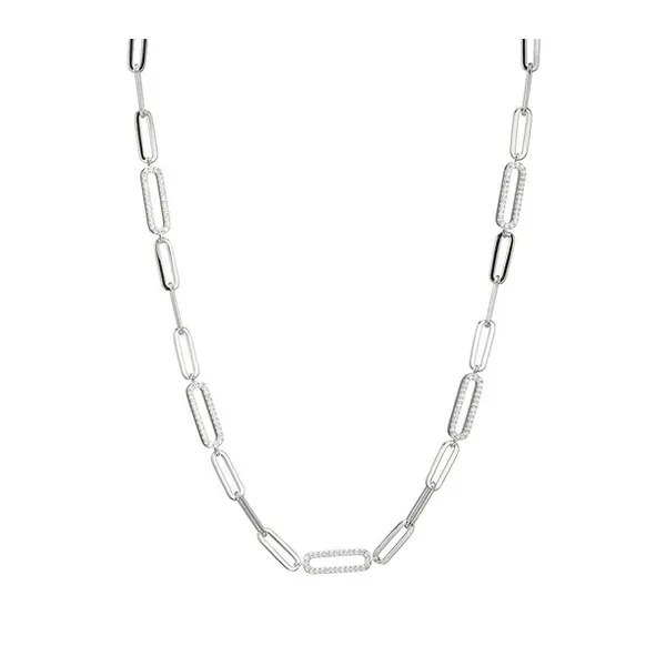 Sterling Silver Necklace made with Paperclip Chain Baxter's Fine Jewelry Warwick, RI