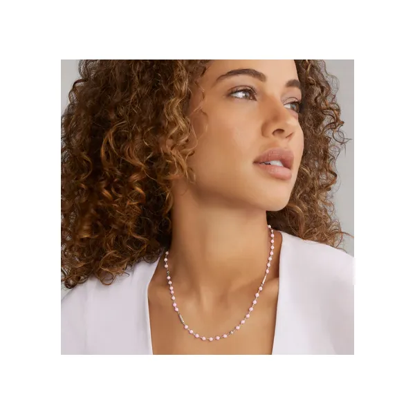 Pink Ceramic Beaded Necklace Image 2 Baxter's Fine Jewelry Warwick, RI
