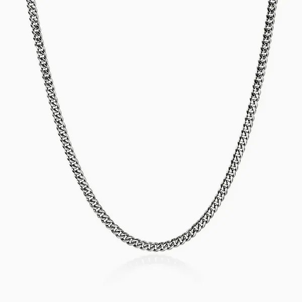 Curb Chain Necklace, Sterling Silver, 3.9MM Baxter's Fine Jewelry Warwick, RI