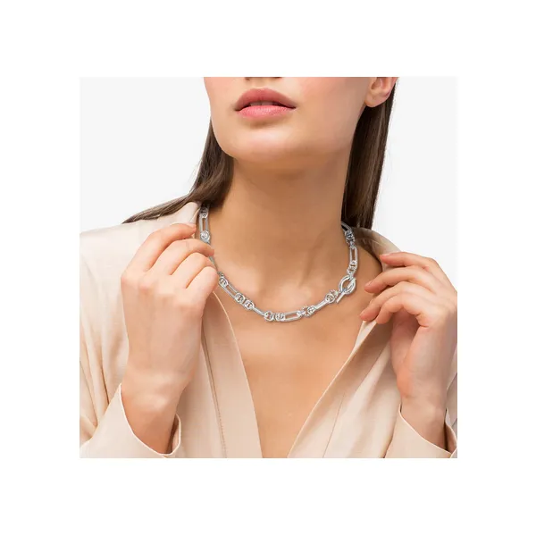 Silver Link Necklace Image 3 Baxter's Fine Jewelry Warwick, RI